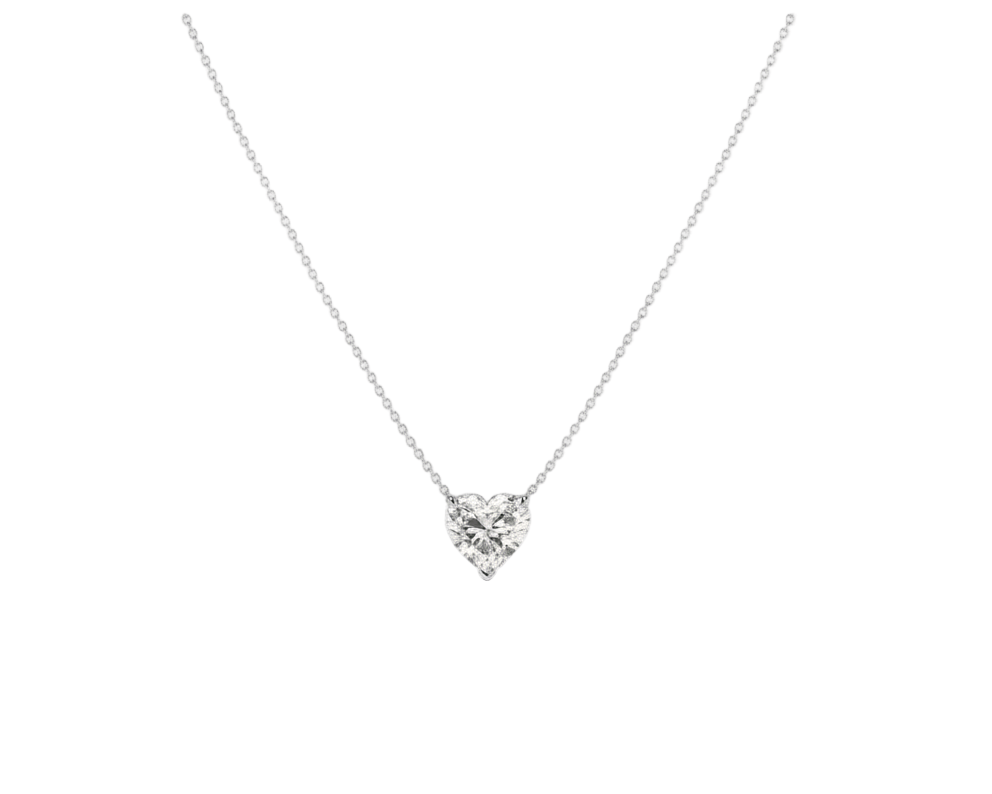 Heart Solitaire Necklace LG
