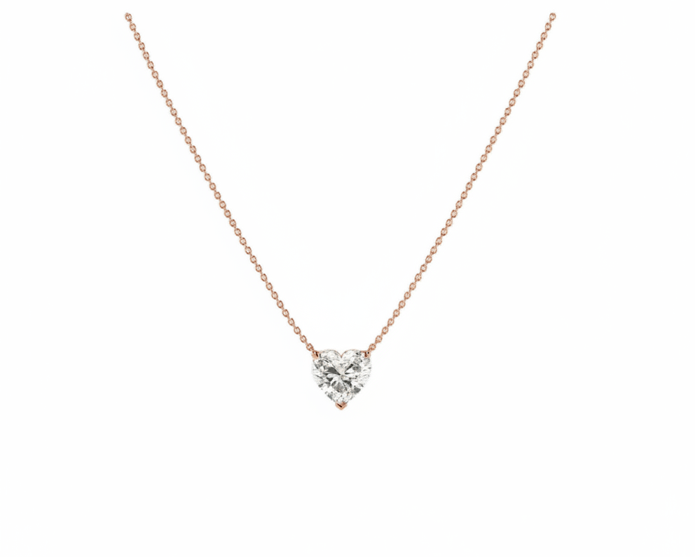 Heart Solitaire Necklace LG