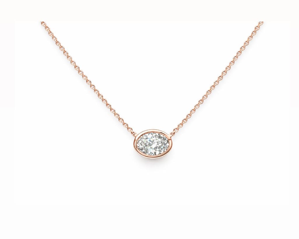 Horizon Solitaire Necklace LG