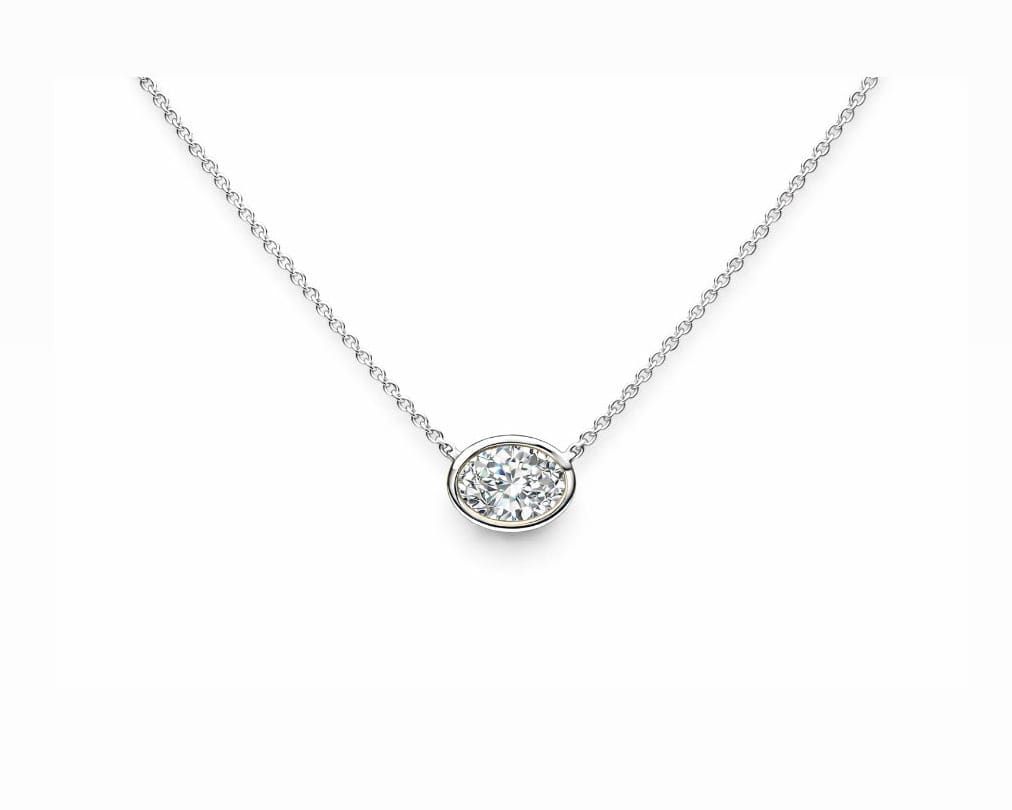 Horizon Solitaire Necklace LG