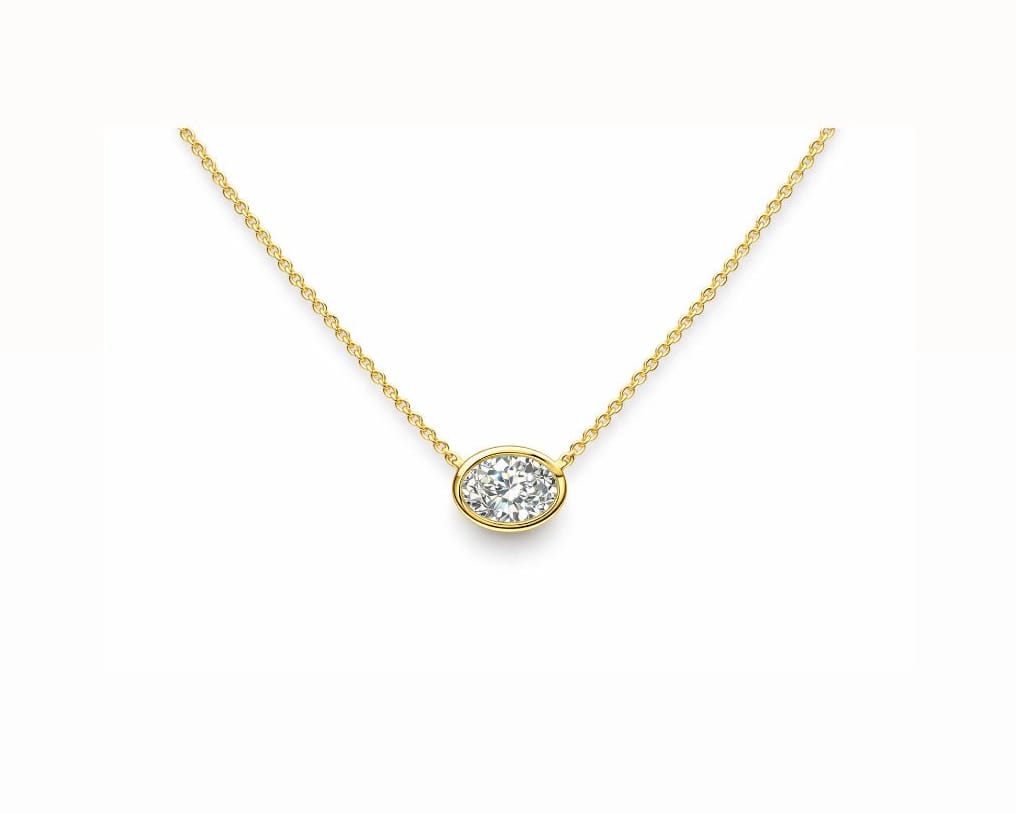 Horizon Solitaire Necklace LG