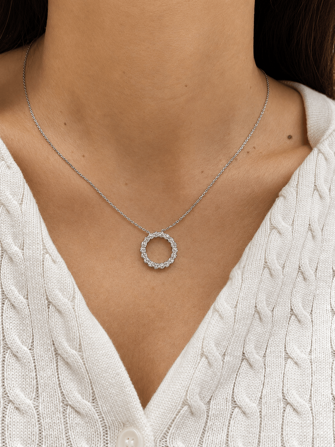 Infinity Circle Necklace LG