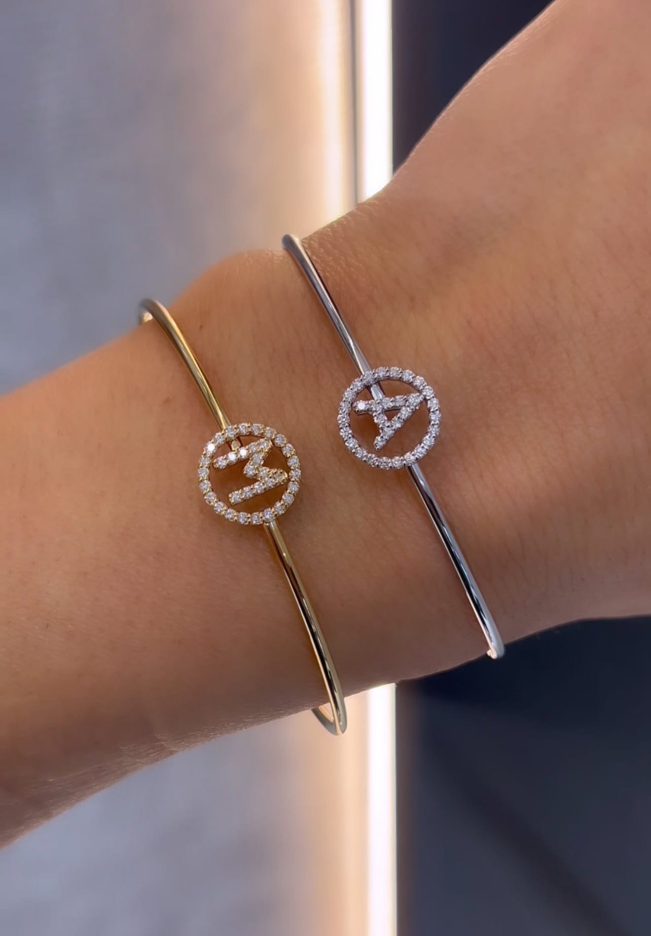 Initial Halo Bangle
