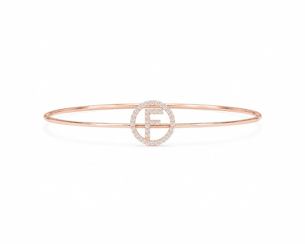 Initial Halo Bangle