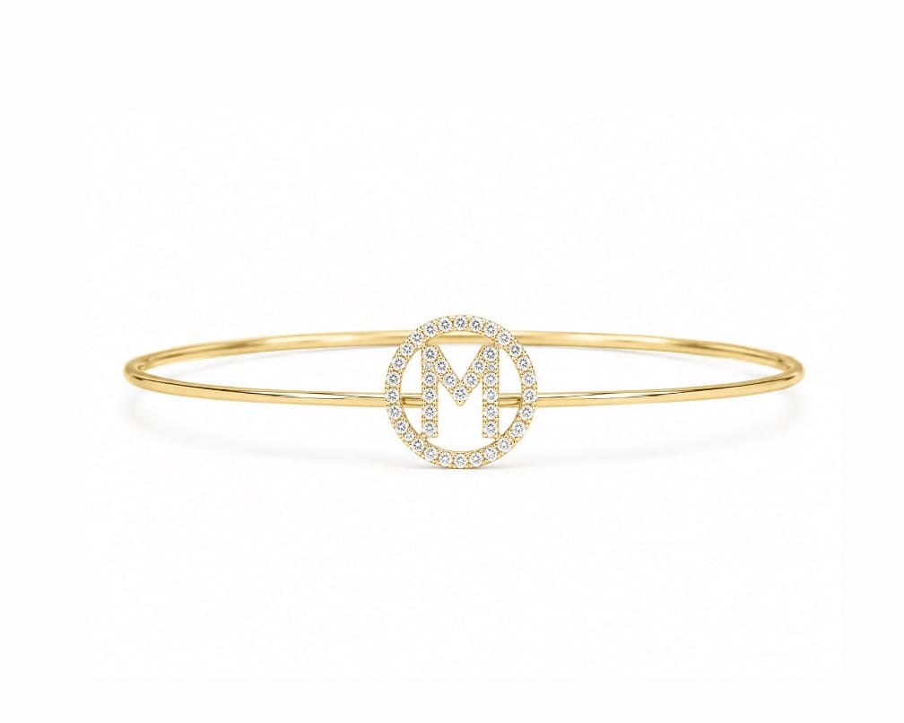 Initial Halo Bangle