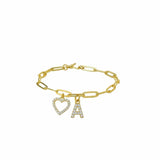 Initial Link Bracelet