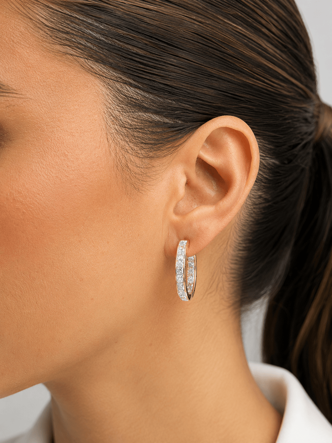 Inside-out Diamond Hoops LG