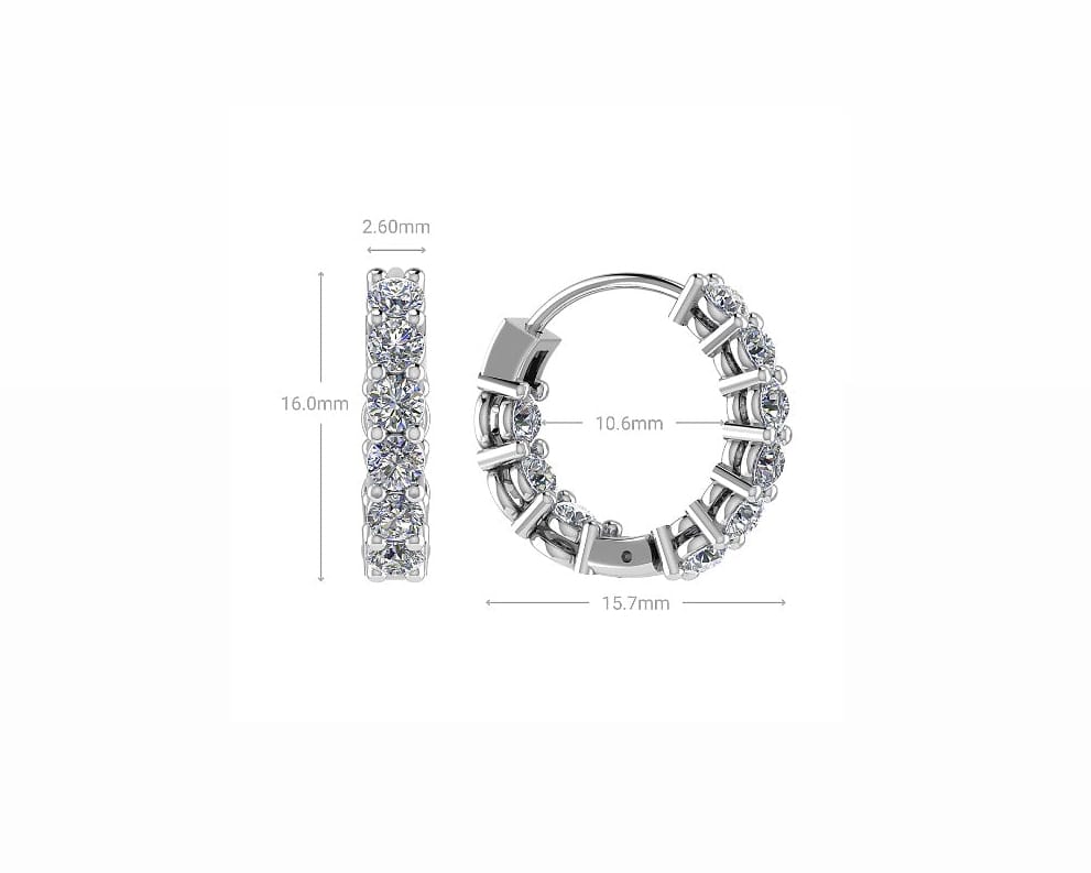 Inside-out Prong Hoops