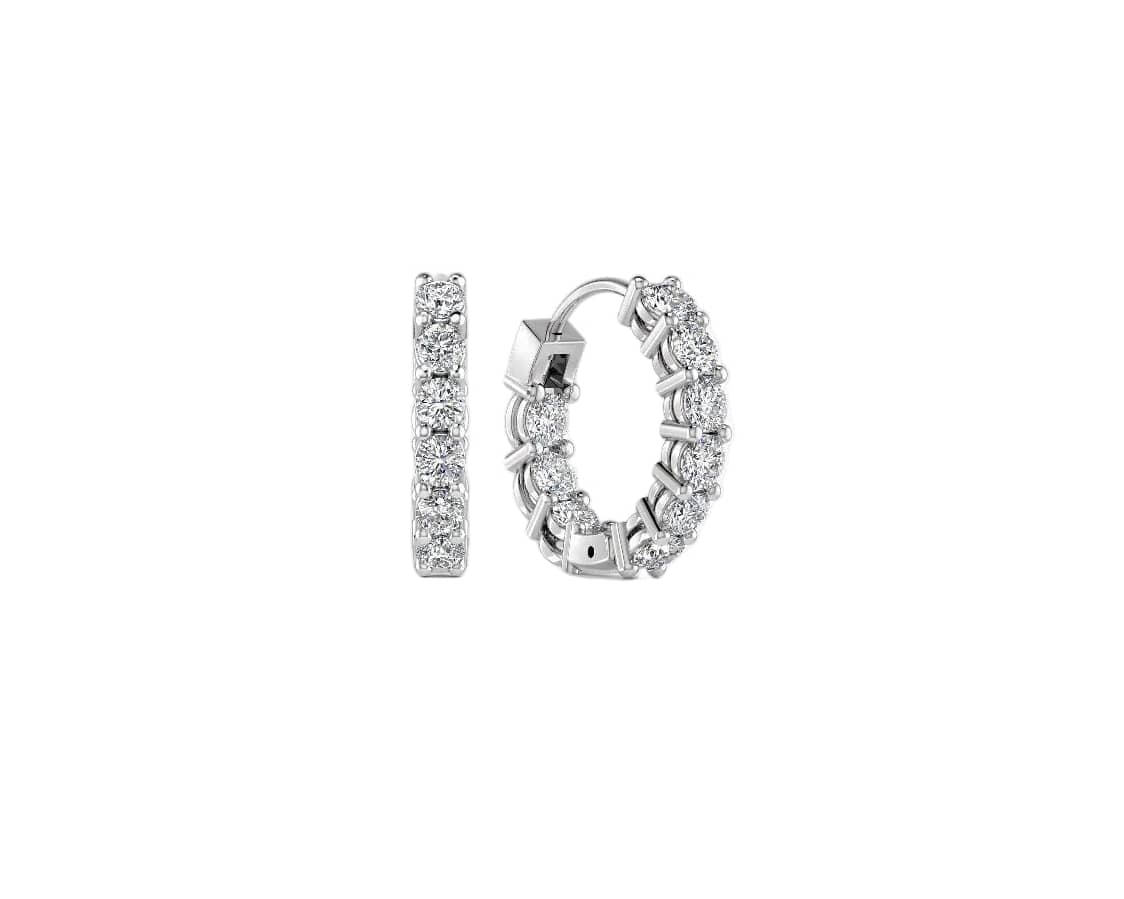 Inside-out Prong Hoops
