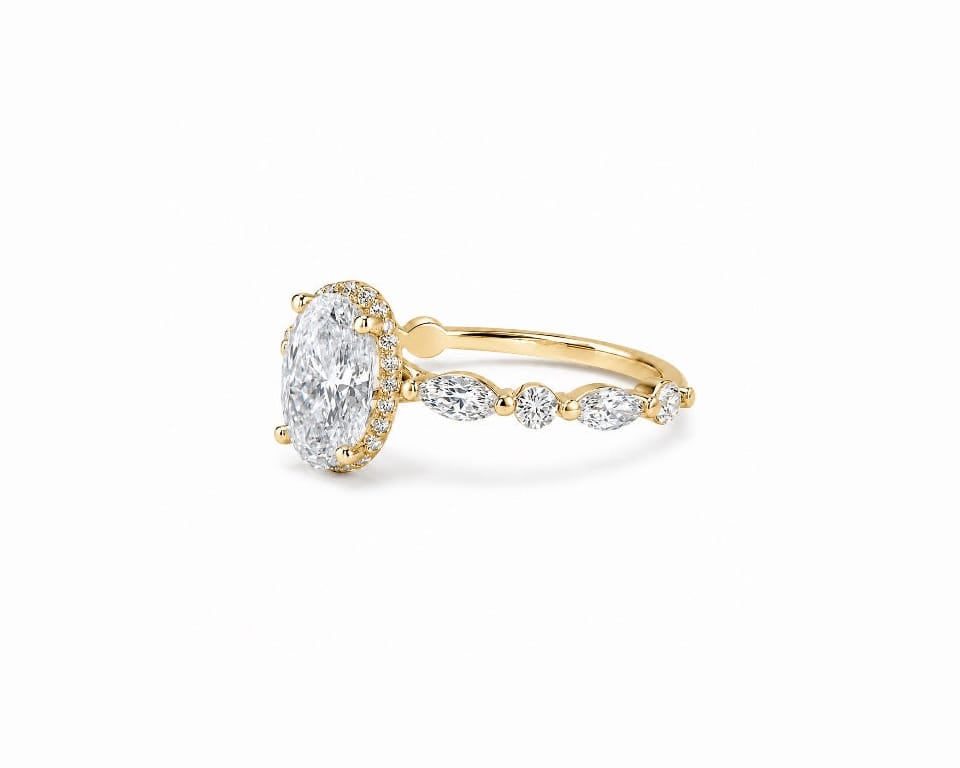 Ivy Oval Solitaire LG