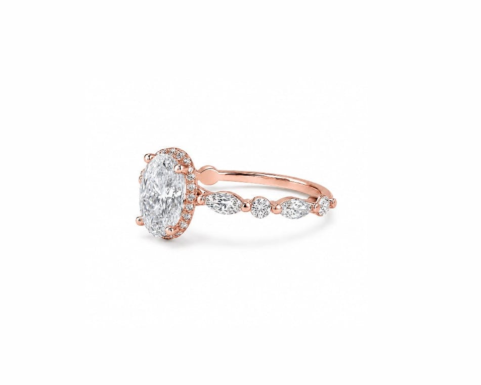 Ivy Oval Solitaire LG
