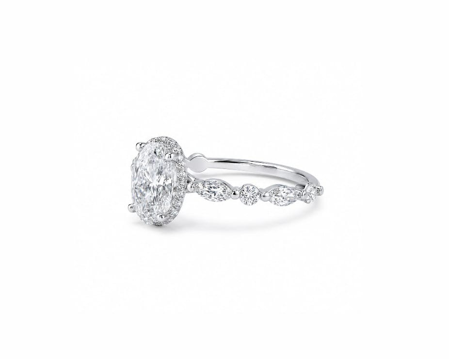 Ivy Oval Solitaire LG