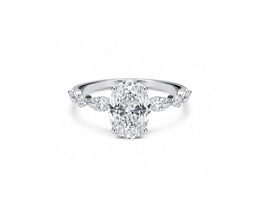 Ivy Oval Solitaire LG