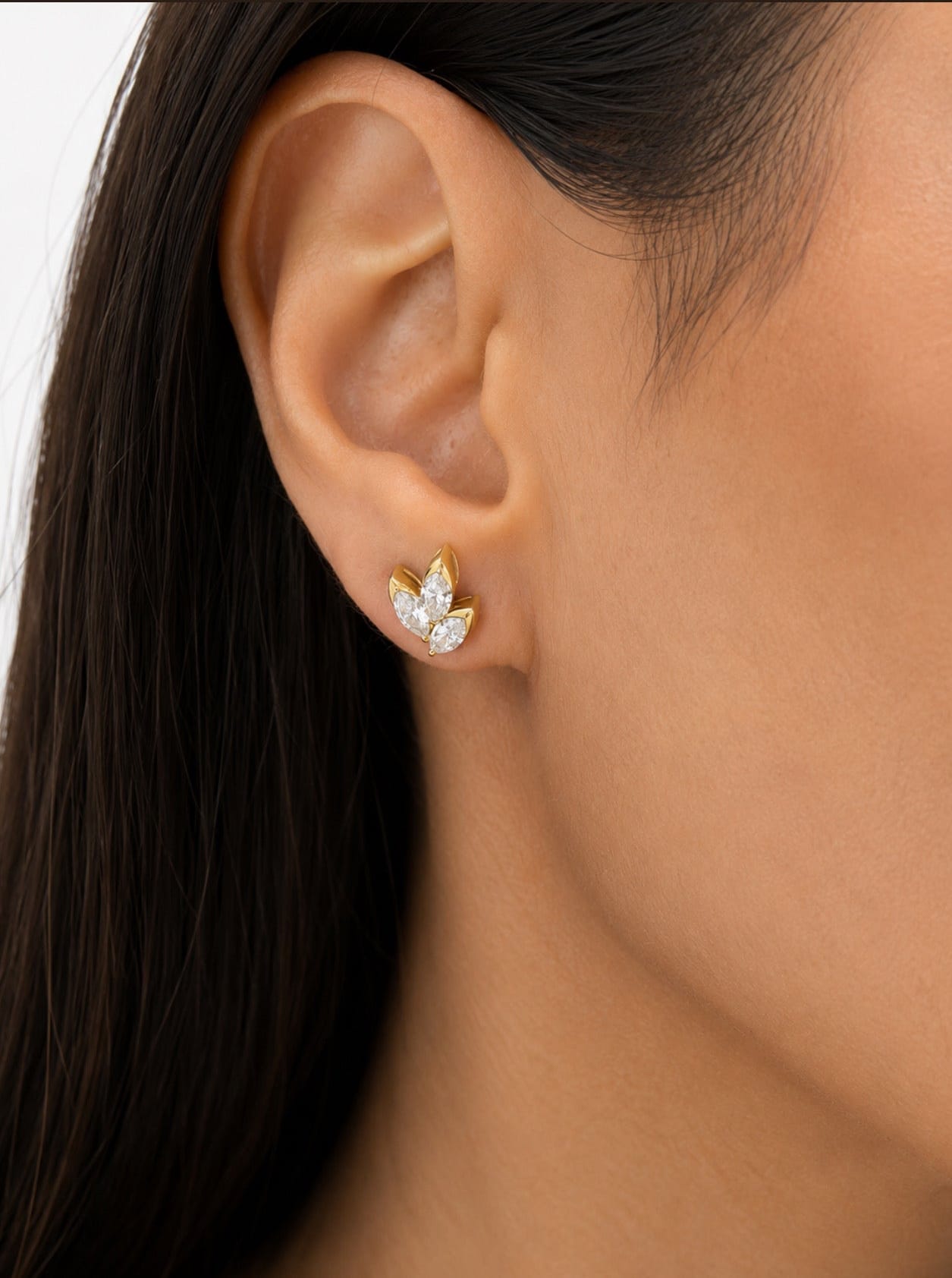 Leaf Marquise Earstuds LG