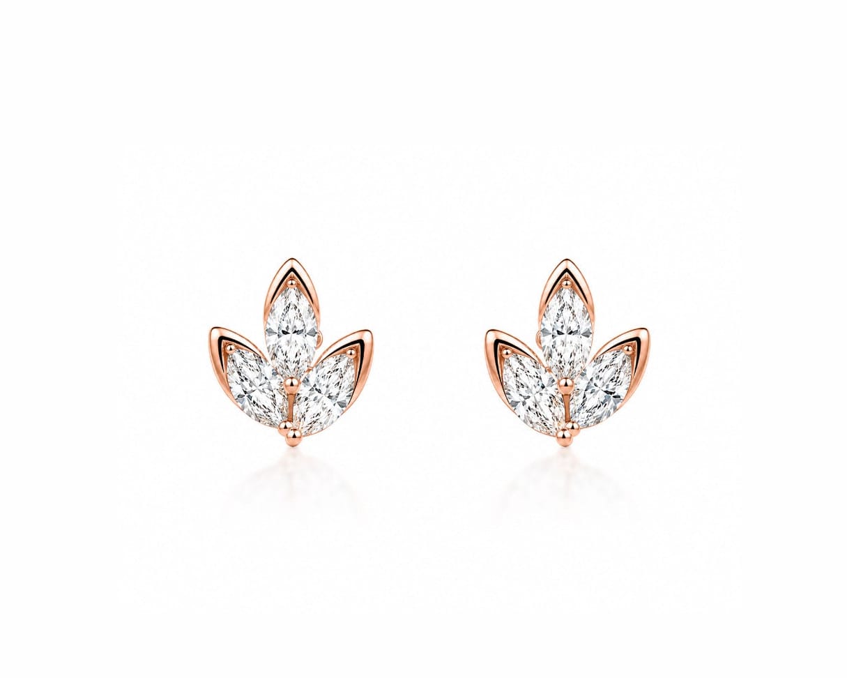 Leaf Marquise Earstuds LG