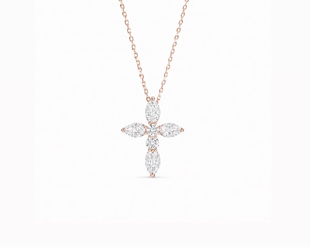 Lotus Cross Necklace LG