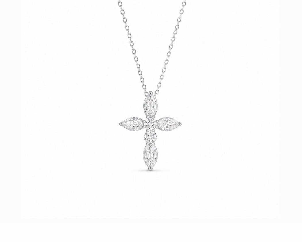 Lotus Cross Necklace LG