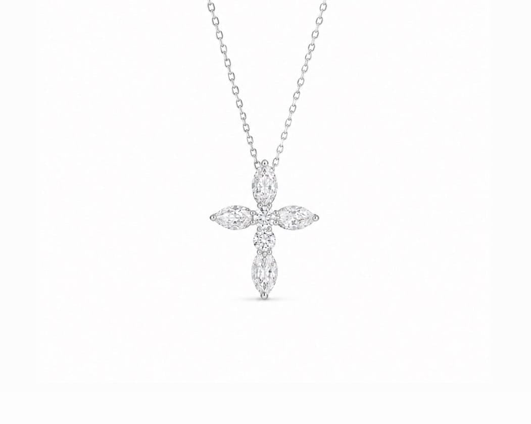Lotus Cross Necklace LG