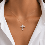Lotus Cross Necklace LG