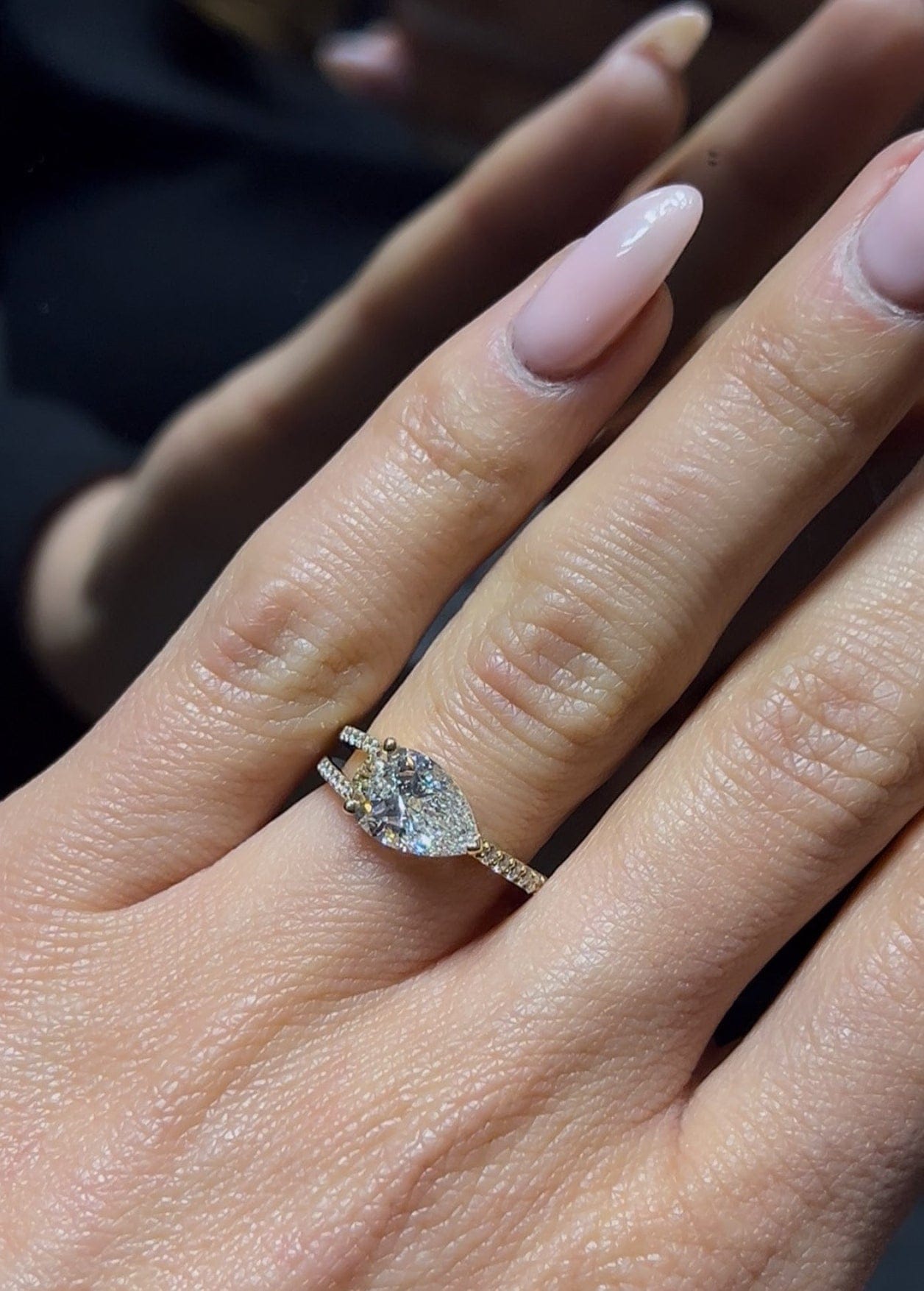 Lumina Pear Ring LG