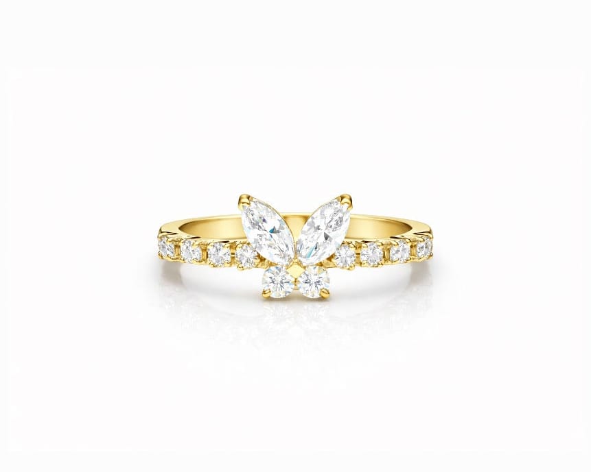 Marquise Butterfly Ring LG