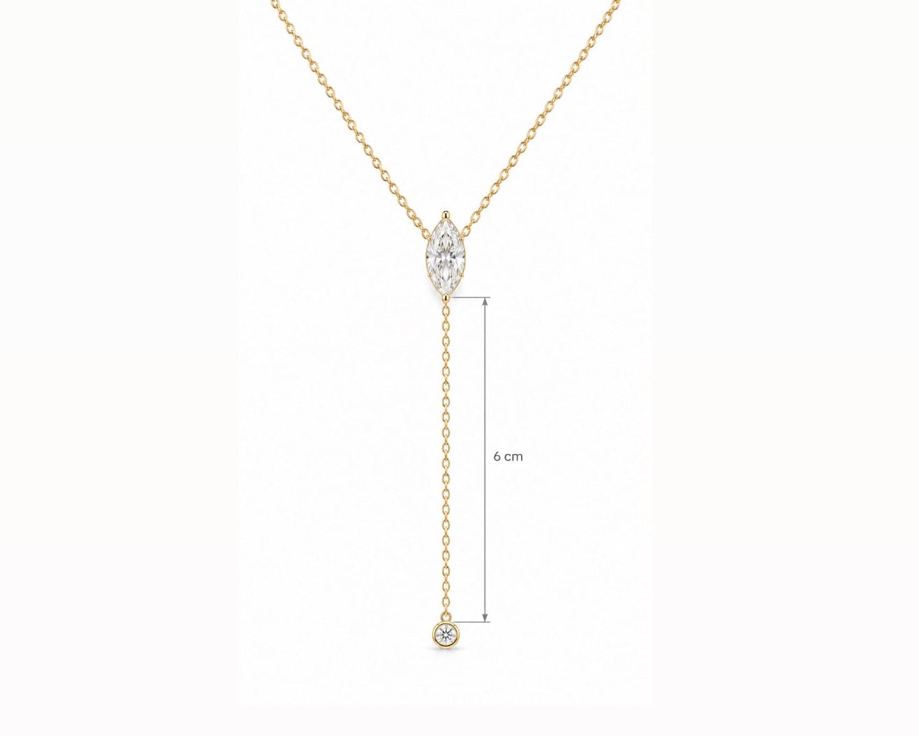 Marquise Drop Necklace LG