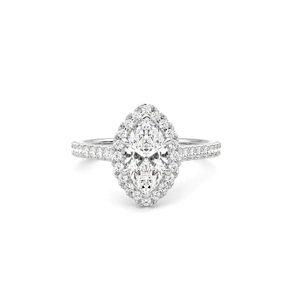 Marquise Halo Solitaire