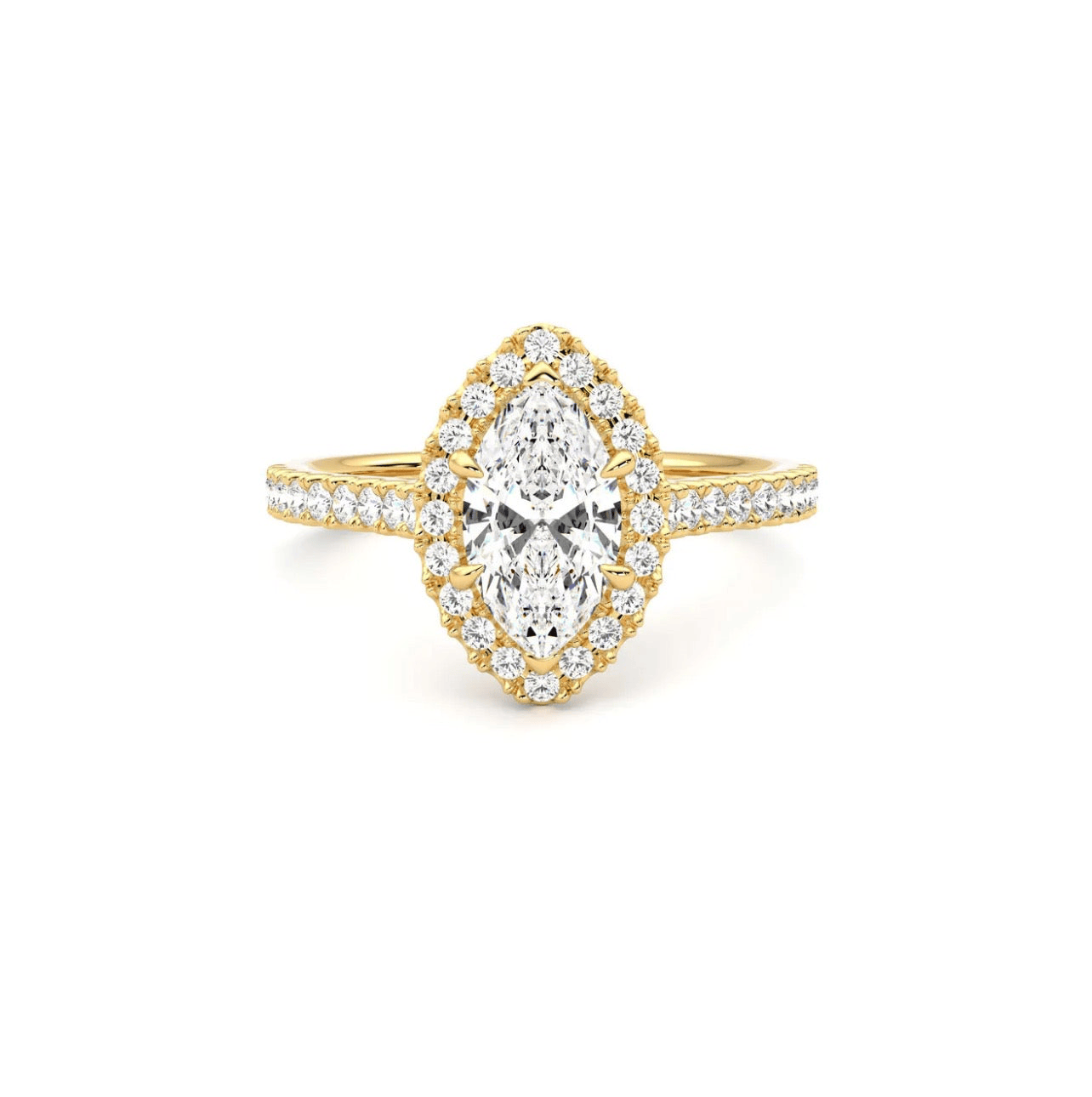 Marquise Halo Solitaire