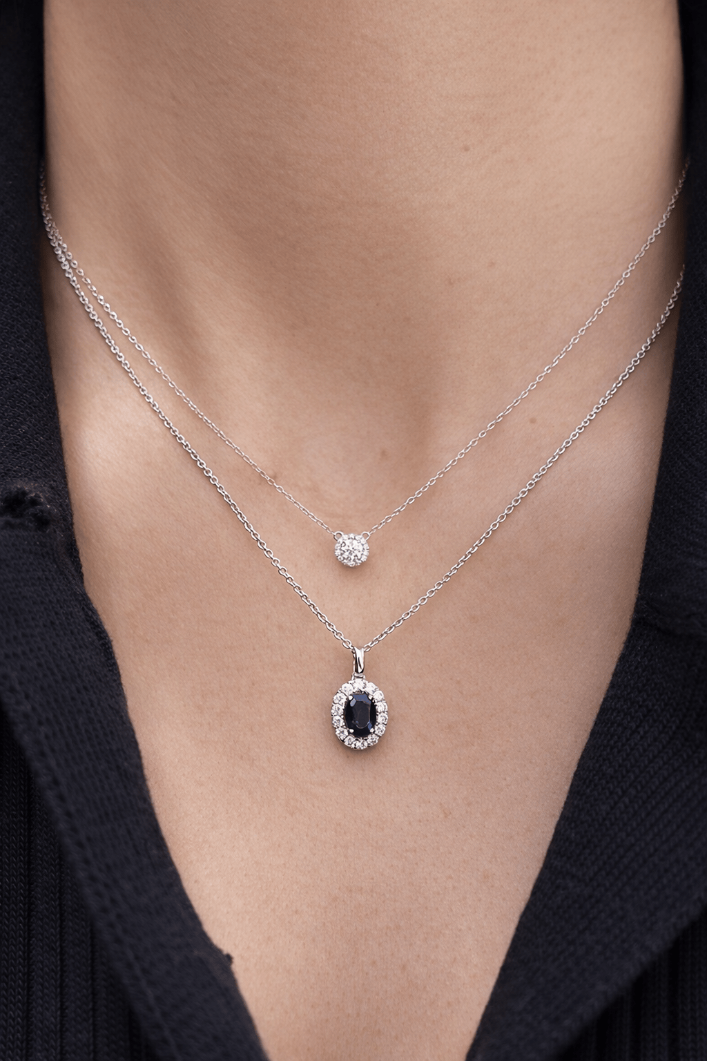 Mini Brilliant Halo Necklace