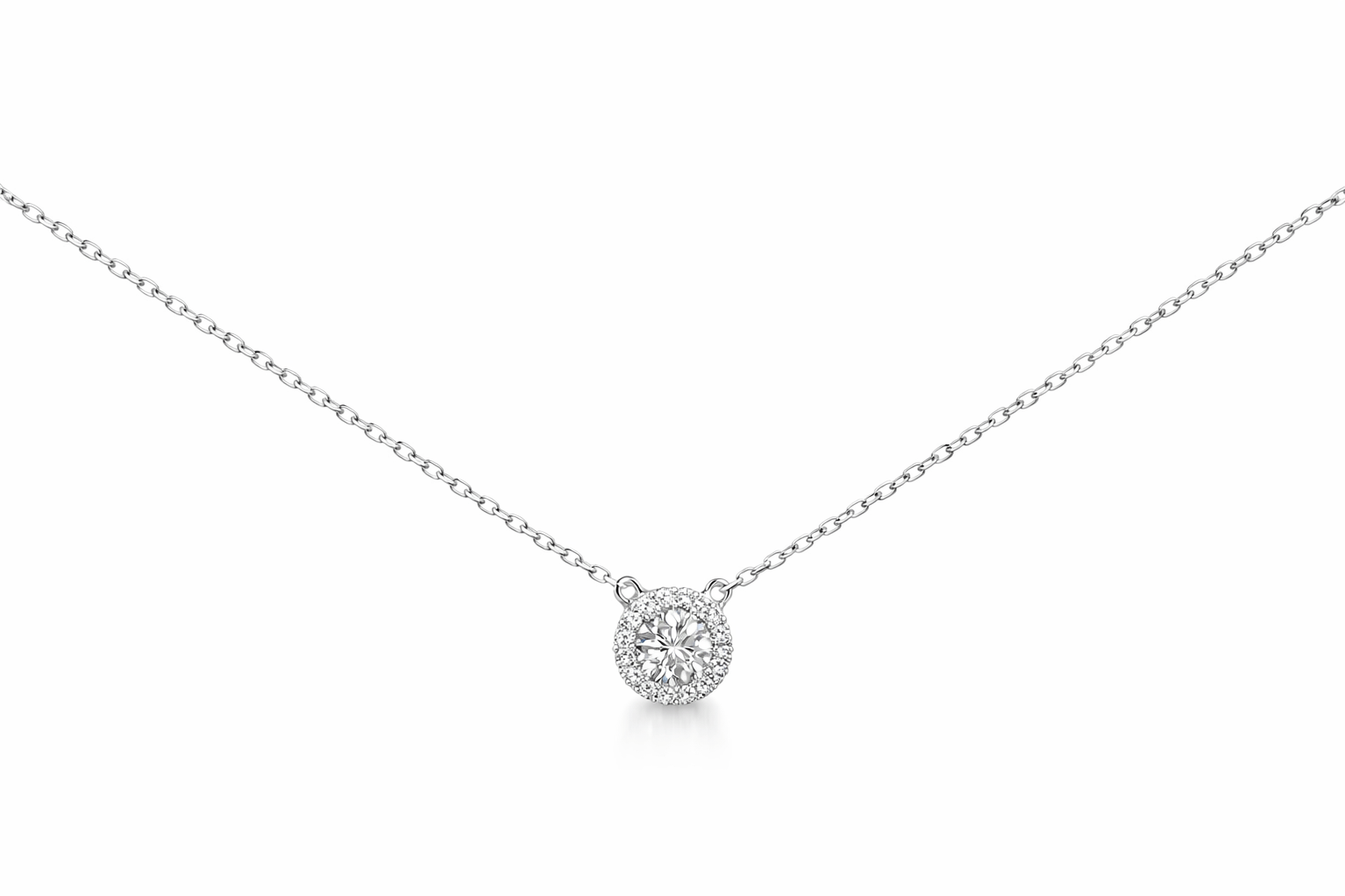 Mini Brilliant Halo Necklace