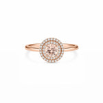 Morganite Halo Ring