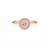 Morganite Halo Ring