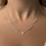 Multi Heart Name Necklace