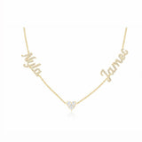 Multi Heart Name Necklace