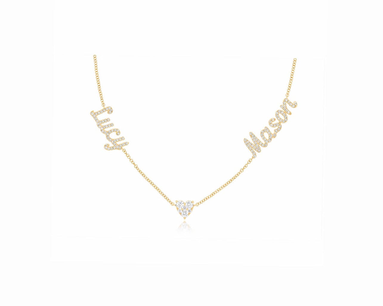 Multi Heart Name Necklace