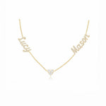 Multi Heart Name Necklace
