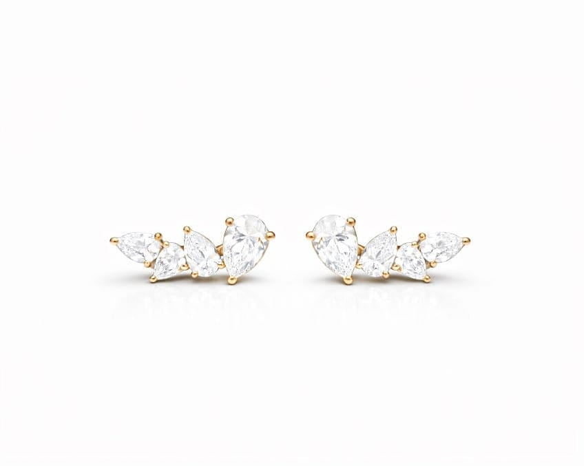 Multi Pear Earstuds LG