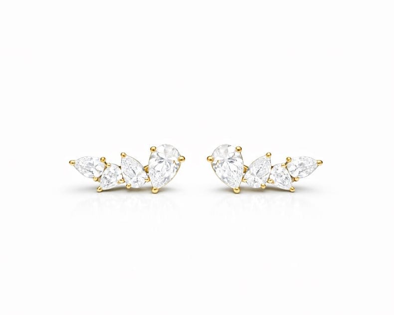 Multi Pear Earstuds LG