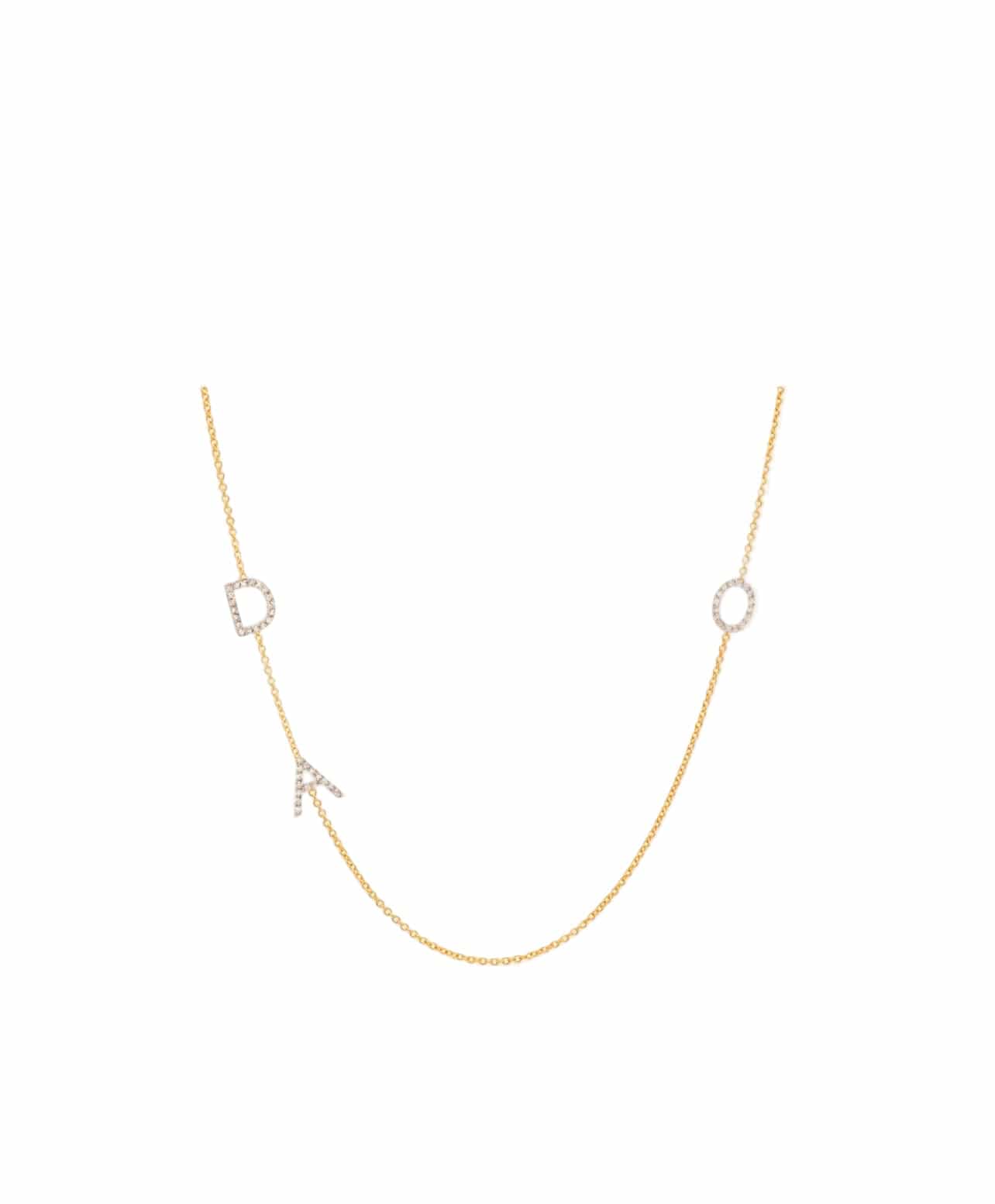 Multi Side Initials Necklace