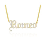 Old English Name Necklace