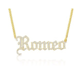 Old English Name Necklace