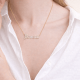 Old English Name Necklace