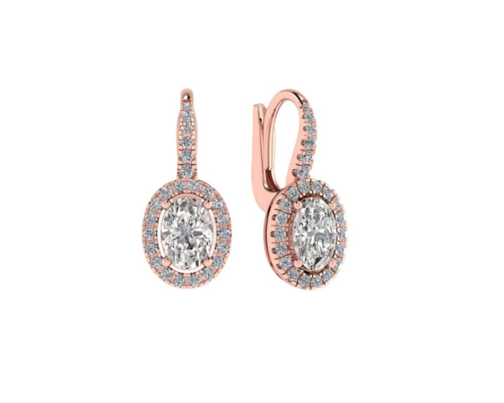 Oval Dangling Earrings