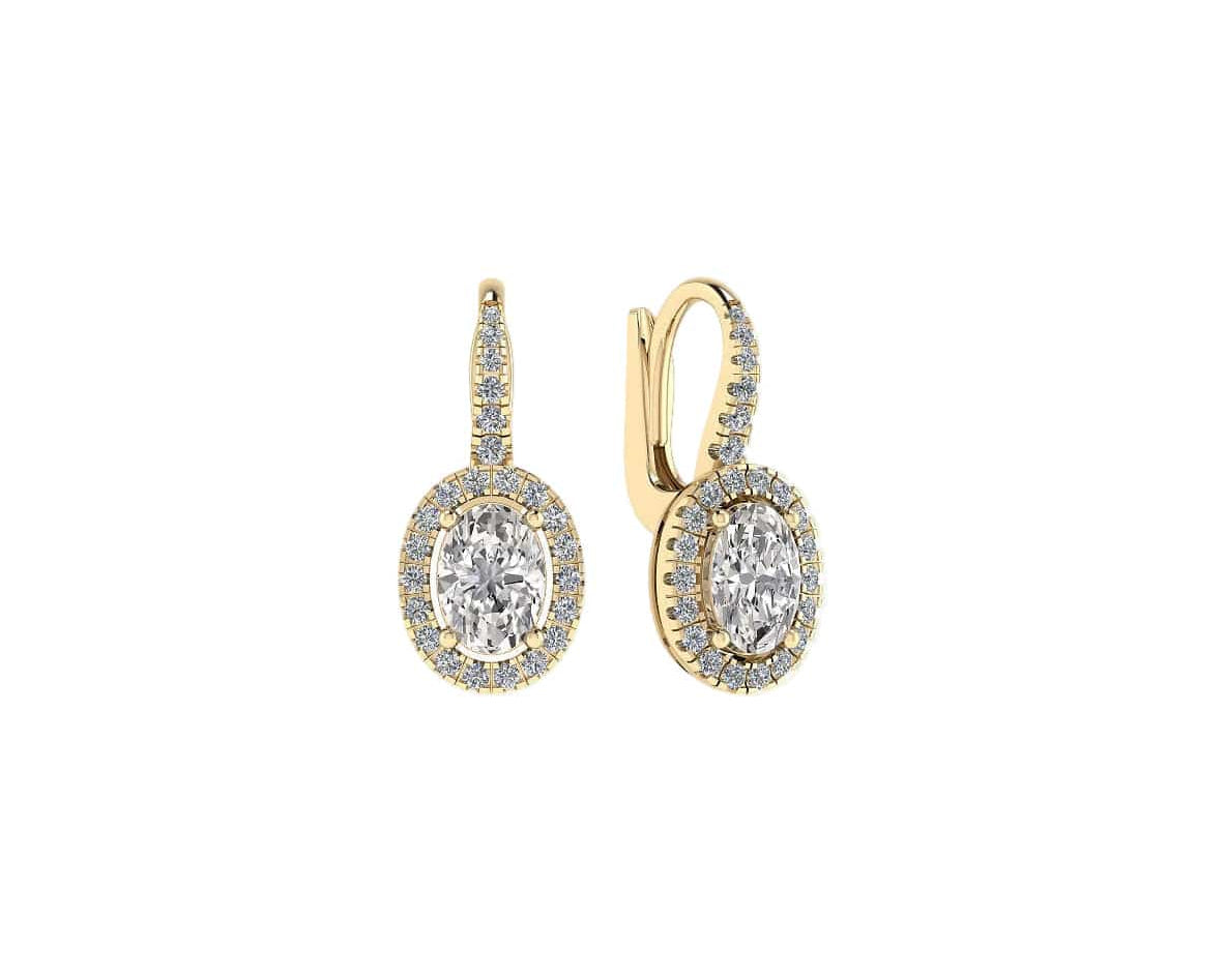 Oval Dangling Earrings