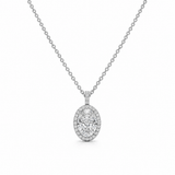 Oval Halo Necklace LG