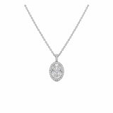 Oval Halo Necklace LG