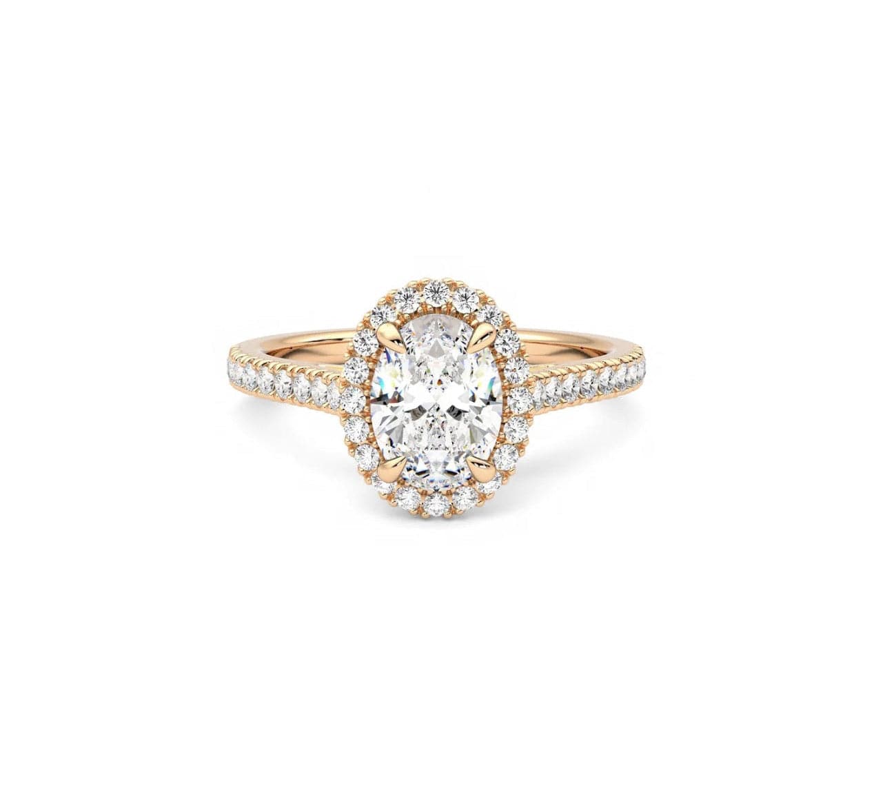 Oval Halo Solitaire