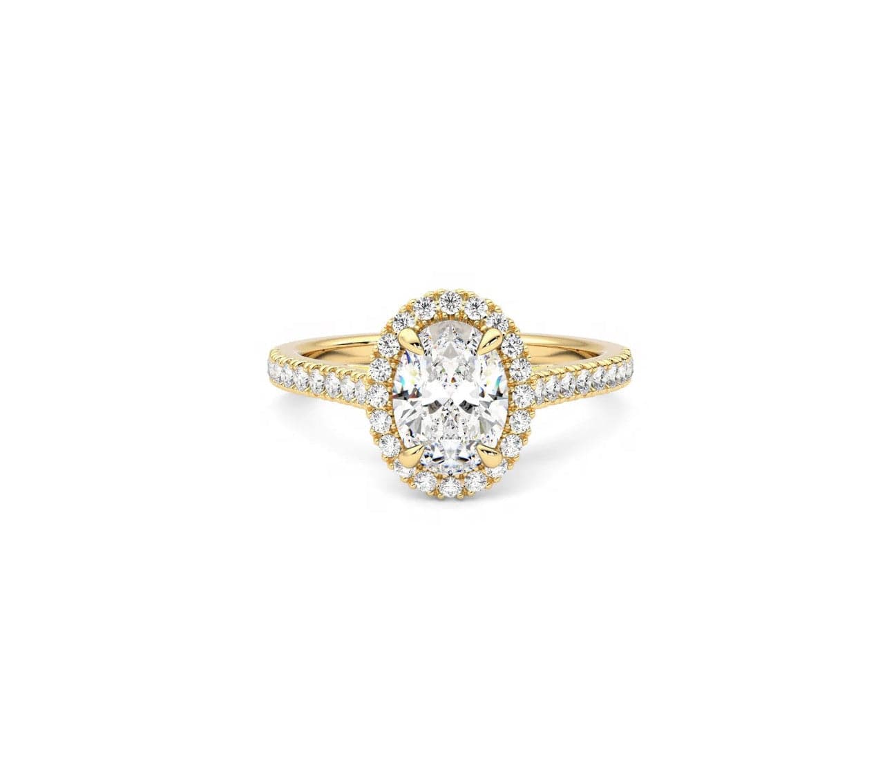 Oval Halo Solitaire