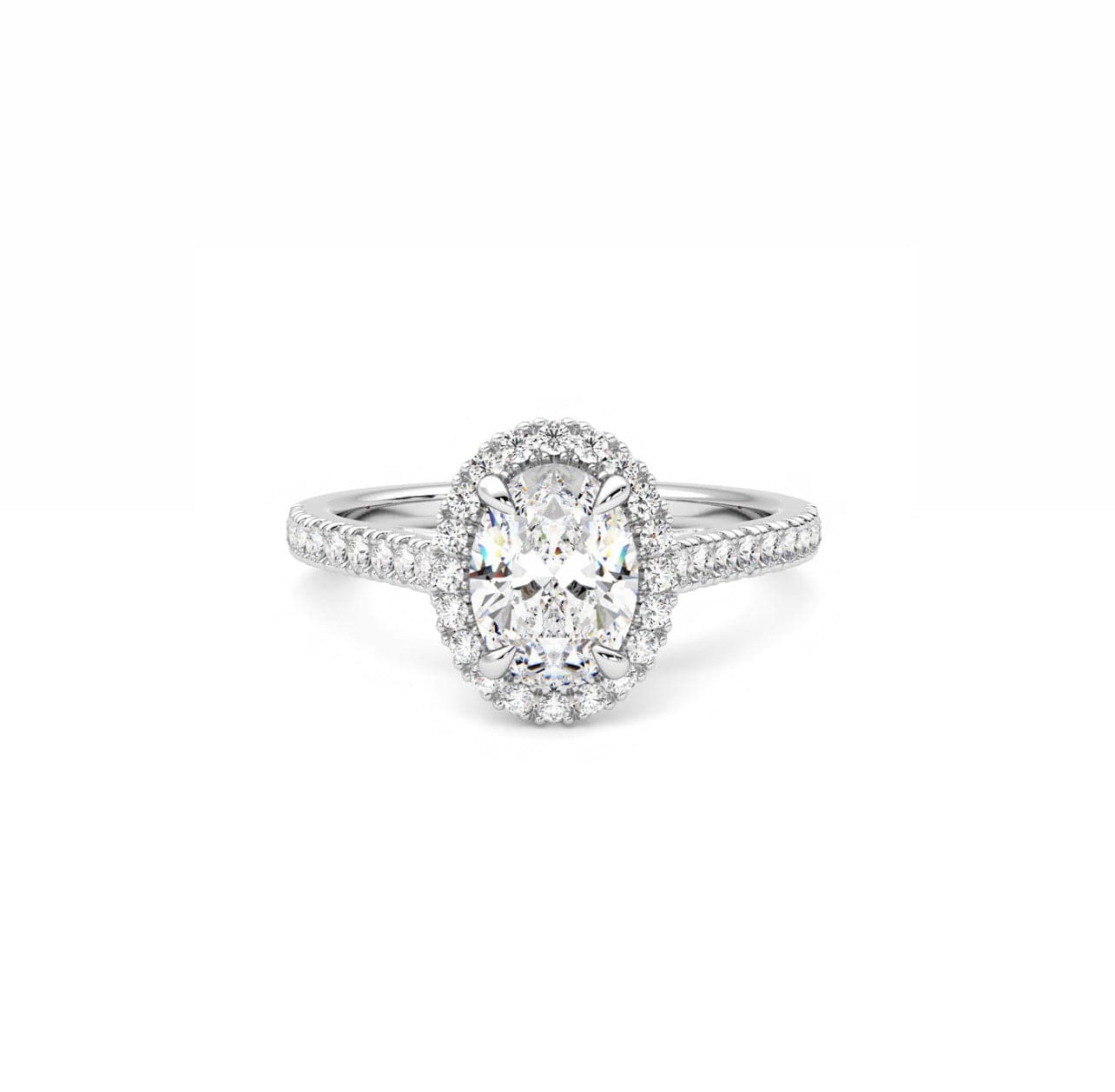 Oval Halo Solitaire
