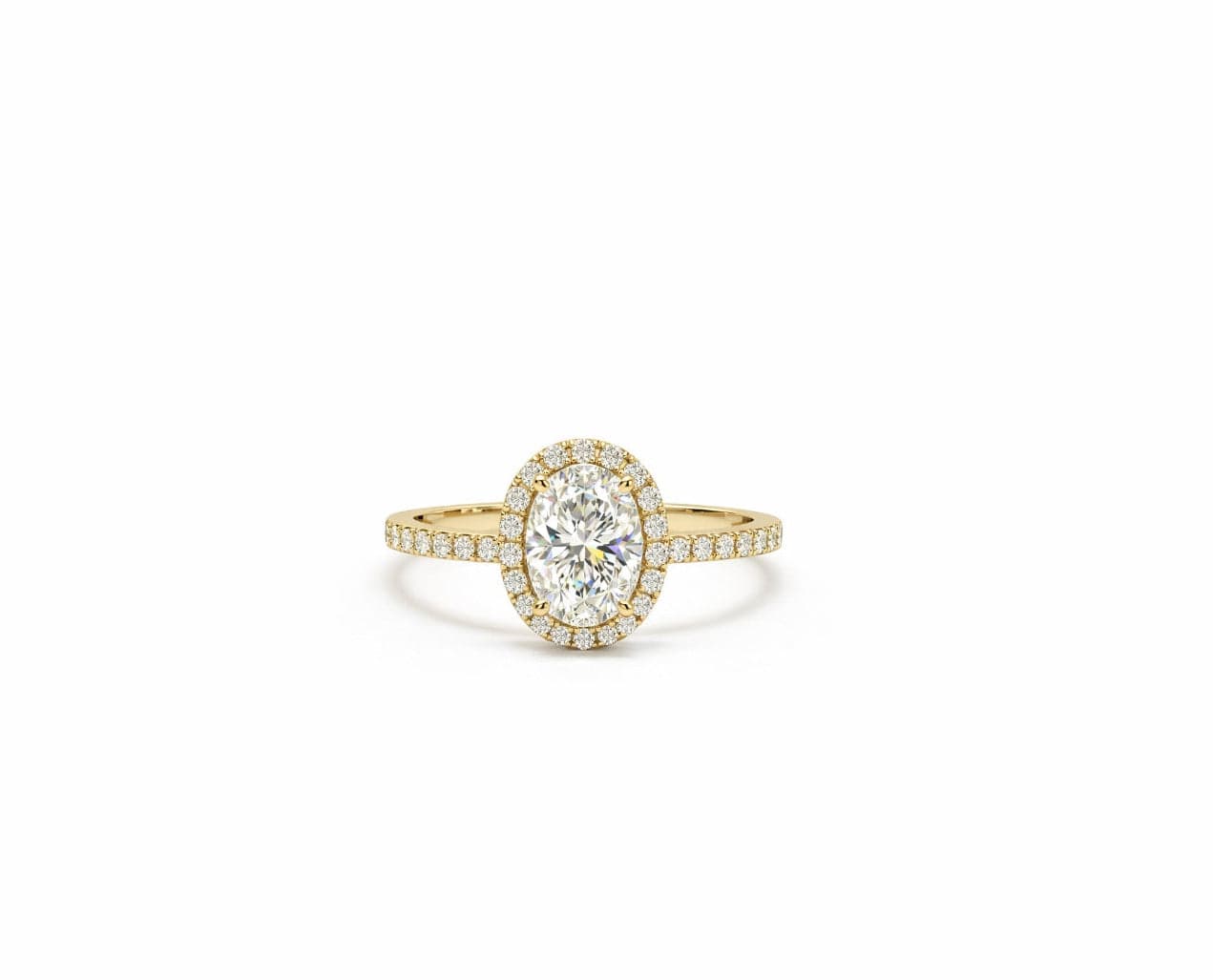 Oval Halo Solitaire